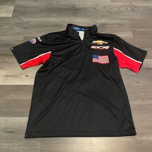 Sparco ECR Engines Chevrolet Racing Polo Shirt Mens Medium Black NASCAR Crew MD